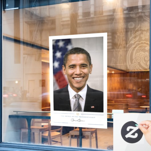 Kantoor van het President Verkozen Barack Obama Raamsticker (Cafe Raam)