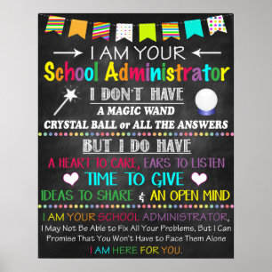 Kantoor van schoolbeheerder Poster