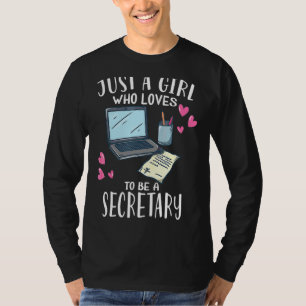 Kantoor werkt alleen maar een meisje dat graag een t-shirt