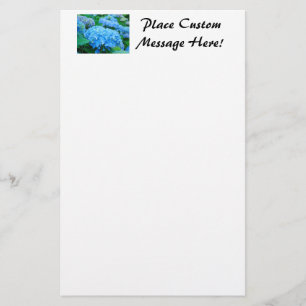 Kantoorartikelen Blauwe Hortensia Bloem Tuin Aanpa Briefpapier