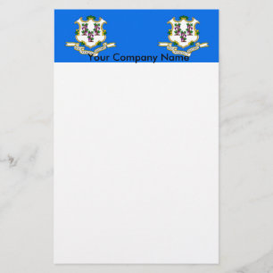 Kantoorartikelen met de vlag van Connecticut Briefpapier