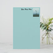 Kantoorartikelen - Top van de wereld (blauw) Briefpapier (Staand voorkant)