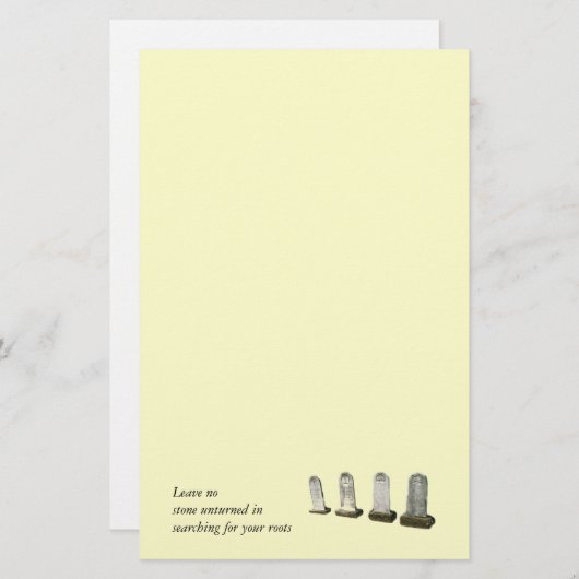 Kantoorbenodigdheden - Geen steen ongedraaid Briefpapier (Voorkant / Achterkant)