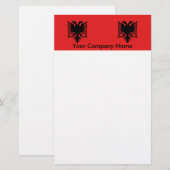 Kantoorbenodigdheden met vlag van Albanië Briefpapier (Voorkant / Achterkant)