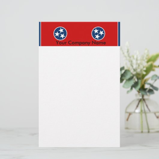 Kantoorbenodigdheden met vlag van Tennessee Briefpapier (Staand voorkant)