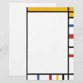 kantoorbenodigdheden van mondrian briefpapier (Voorkant / Achterkant)