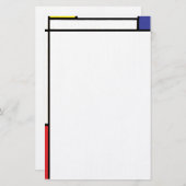 kantoorbenodigdheden van mondrian briefpapier (Voorkant / Achterkant)