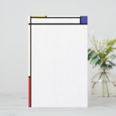 kantoorbenodigdheden van mondrian briefpapier (Staand voorkant)