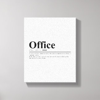 Kantoordefinitie | Grappige quote Canvas Afdruk