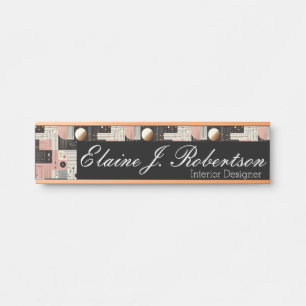 Kantoordeur bord - Mid Century Modern Deurbordje