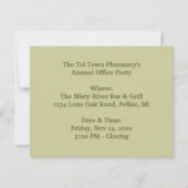 Kantoorfeest Sociale Uitnodiging Clowns Vergaderin (Achterkant)