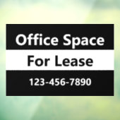 Kantoorruimte te huur zwart en wit raamsticker (Vel 3)