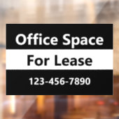 Kantoorruimte te huur zwart en wit raamsticker (Vel 2)