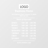 Kantooruren Grootbedrijf Openingstijden Raamsticker (Vel)