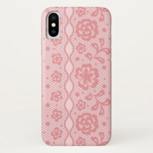 Kantpatroon, bloem vintage 3 iPhone x hoesje