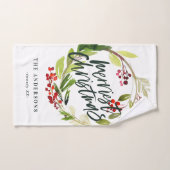 Kantste kerstWaterverf Floral Handdoek (Handdoek)