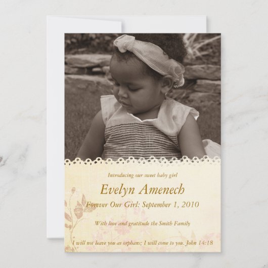 Kantwerk uit het verleden: Crème Aankondiging (Voorkant)