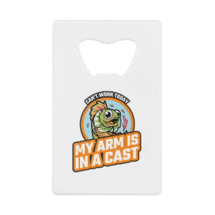 Kantwerk vandaag mijn arm is in een gegoten kredietkaart flessenopener