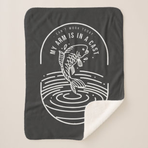 Kantwerk vandaag mijn arm is in een gegoten   sherpa deken