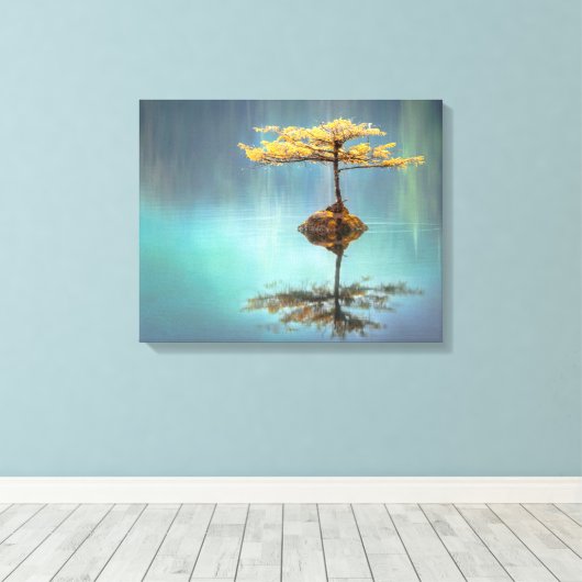 KANVAS-AFDRUKKING: BOOG OP EEN EILAND CANVAS AFDRUK (Insitu (Houten vloer))