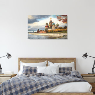 Kanvas Kunstprint van de Basiliuskathedraal Canvas Afdruk