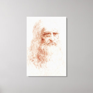KANVAS PANEL : LEONARDO DA VINCI : ZELFPORTRAIT CANVAS AFDRUK