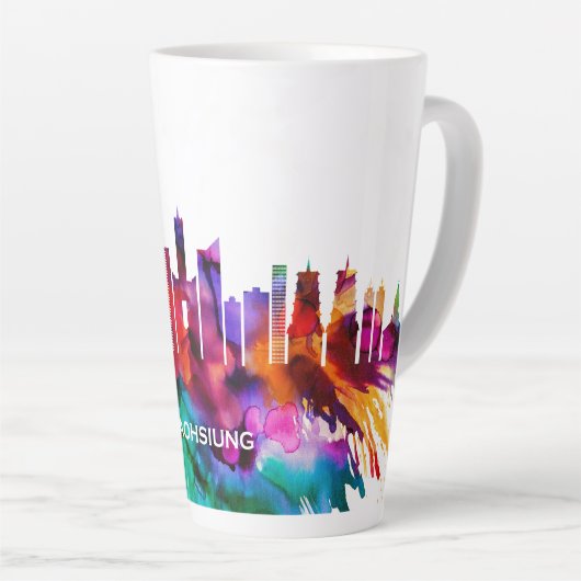 Kaohsiung City Skyline Latte Mok (Rechterhoek)