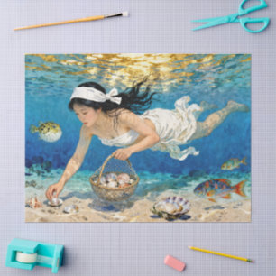 "Kaori of Tides" - Een portret van de oceaan Tissuepapier