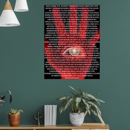 KAOS KARMA original poem poster (Woonkamer 1)