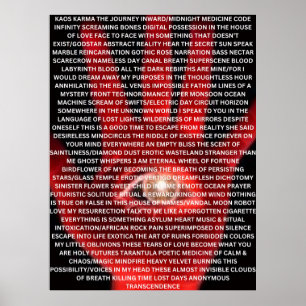 KAOS KARMA originele gedichtposter Poster
