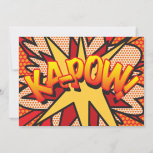 KAP-POW Uw Bericht Spraakballon Fun Retro Aankondiging