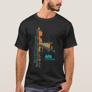 Kapa Apa Centennial Airport Diagram Pilot Aviation T-shirt
