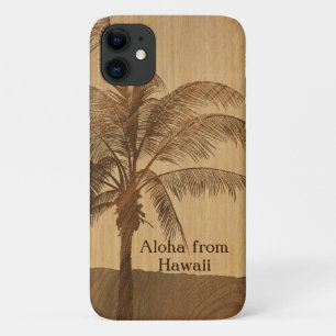 Kapaa Sunset Hawaïaans namaak Koa houten enkele pa iPhone 11 Hoesje