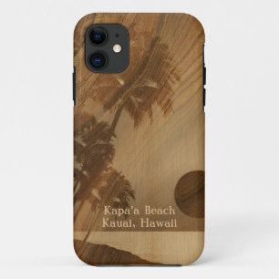 Kapaa Sunset Hawaïaanse namaak Koa Hout iPhone 5 H 11 Hoesje