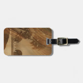 Kapaa Sunset Hawaiian Faux Koa Wood Bagagelabels (Voorkant horizontaal)