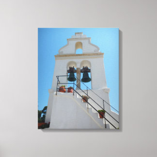Kapel in Mouse Island, Korfoe, Griekenland Canvas Afdruk
