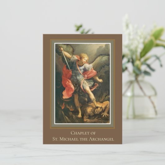 Kapel van St. Michael het Aartsengel Gebed Heilig Informatiekaartje (Staand voorkant)