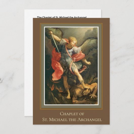 Kapel van St. Michael het Aartsengel Gebed Heilig Informatiekaartje (Voorkant / Achterkant)