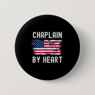 Kapelaan Amerikaanse Vlag Beroep Retro Job Titel Ronde Button 5,7 Cm