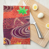 Kapelblad en loopwater, Japans ontwerp Theedoek (Quarter Fold)