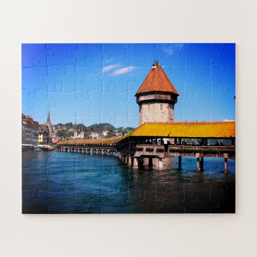 Kapelbrug Luzern Zwitserland Legpuzzel (Horizontaal)