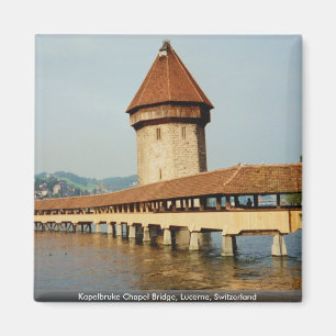 Kapelbruke Chapel Bridge, Luzerne, Zwitserland Magneet