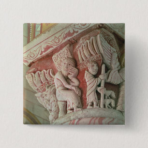 Kapitaal van het kanaal van "Babilonia" Vierkante Button 5,1 Cm