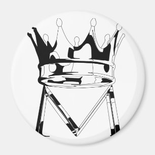 KAPITAALBRIEF M MET ZWARTE KROEIEN EN WIT MAGNEET