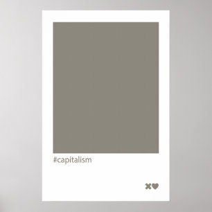 Kapitalisme Abstracte Kunstprint Moderne Liberale  Poster