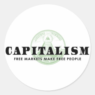kapitalisme ronde sticker