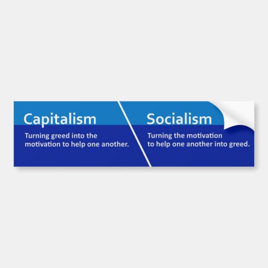 Kapitalisme/socialisme Sticker (Voorkant)