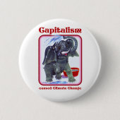 Kapitalisme veroorzaakt klimaatverandering ronde button 5,7 cm (Voorkant)