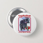 Kapitalisme veroorzaakt klimaatverandering ronde button 5,7 cm (Voorkant /achterkant)