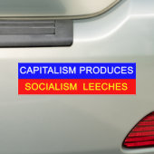 kapitalisme versus socialisme bumpersticker (Op auto)